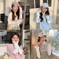 2023 New Ice Sleeve Women's Sun Shade Gloves Anti-sun Sleeves Long Driving Anti-UV Women's Summer Riding Trams