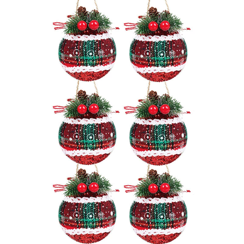 Елочные подвески для украшения, пенопластовые шарики, 6 см и 8 см, assorted styles