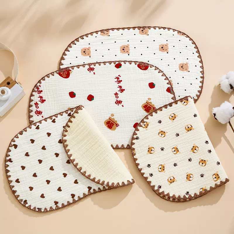 批发婴幼儿云片枕 新生儿四季可用0-6个月宝宝吸汗透气棉纱布枕巾