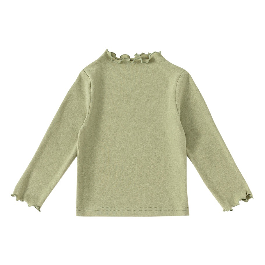 Ropa infantil Youbao, camiseta básica para niñas de primavera y otoño, camiseta de manga larga de color sólido para niñas, camiseta interior para niñas, nuevo estilo.