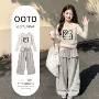 小女孩新款女童卡通运动裤