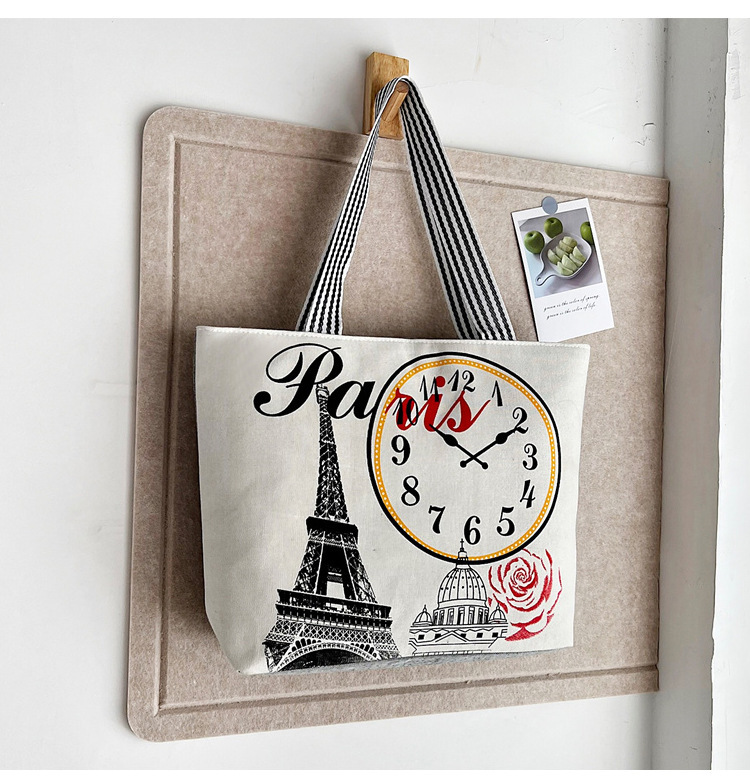 Women's Classic Style Color Block Canvas Shopping Bags display picture 6