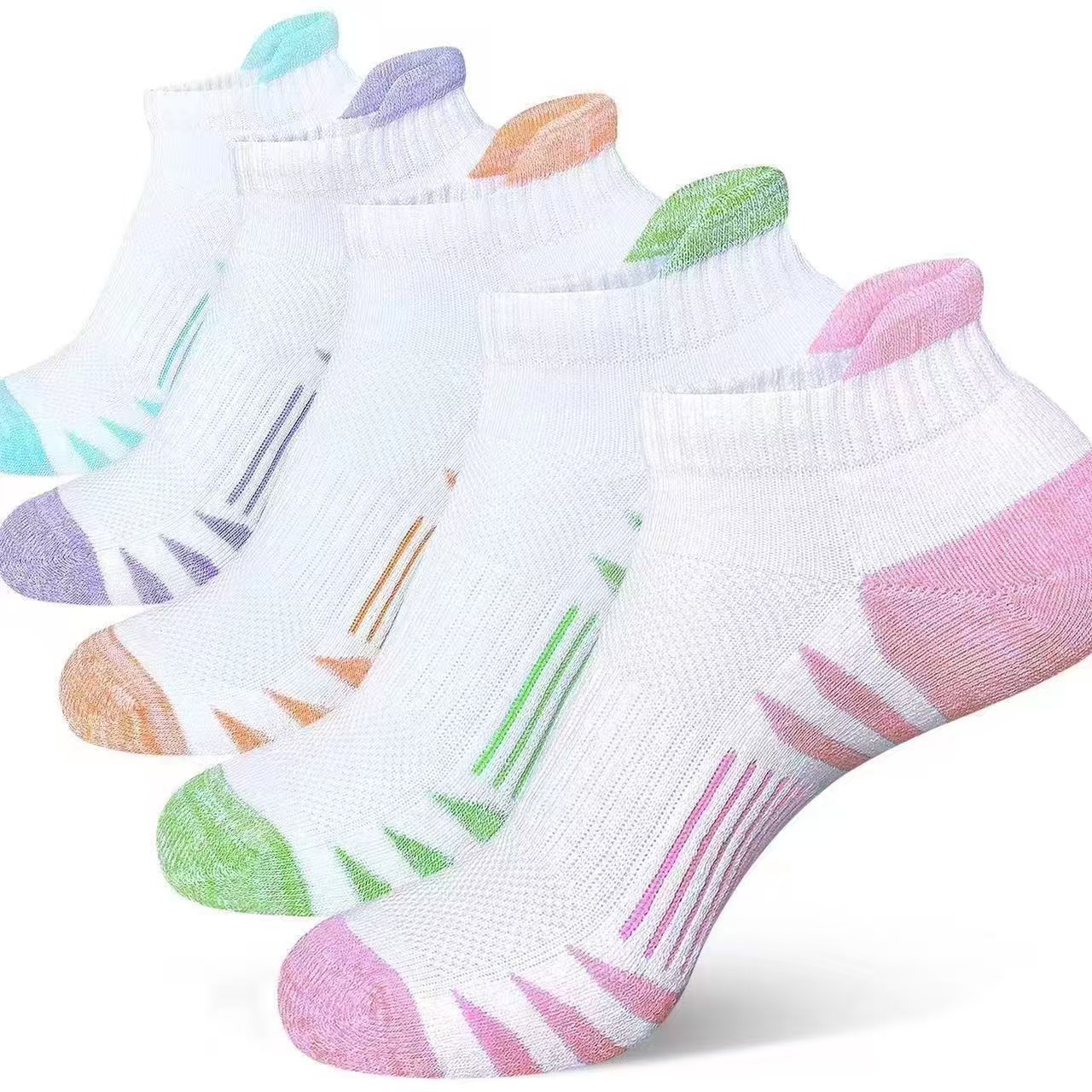Cross-Border Amazon Ear Sports Socks Sweat-Absorbent and Breathable Outdoor Running Summer Shallow Mouth Badminton Socks Wholesale