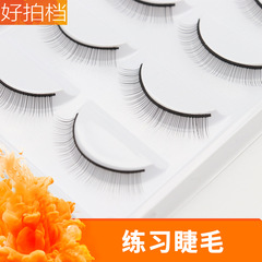 Wholesale grafting practice eyelash tools for beginners, 5 pairs of eyelash mannequin head dummies, false eyelashes