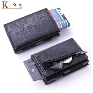 New Rfid Apple Tracker Protective Cover Airtag Locator Credit Aluminum Alloy Card Holder Multi-Function Wallet