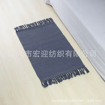 room coffee table mat, pet crawling | Avtomobil döşəmə paspasları - gray-tassels-60x90cm