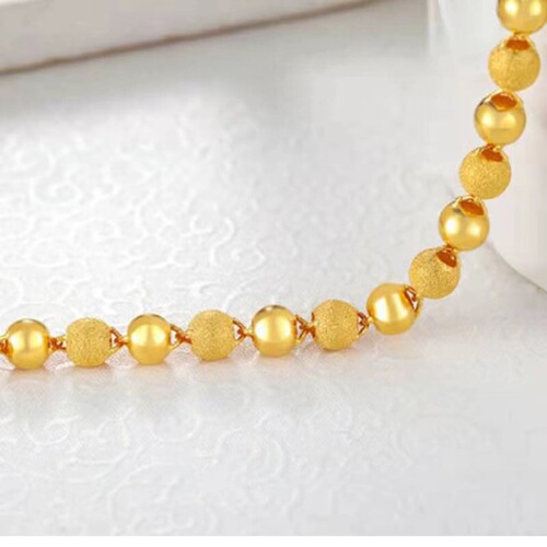 Gold-plated South Sea Pearl Gold Bead Necklace for Women, Fashion Gold Bead Jewelry Live Streaming E-commerce Factory Supply Wholesale