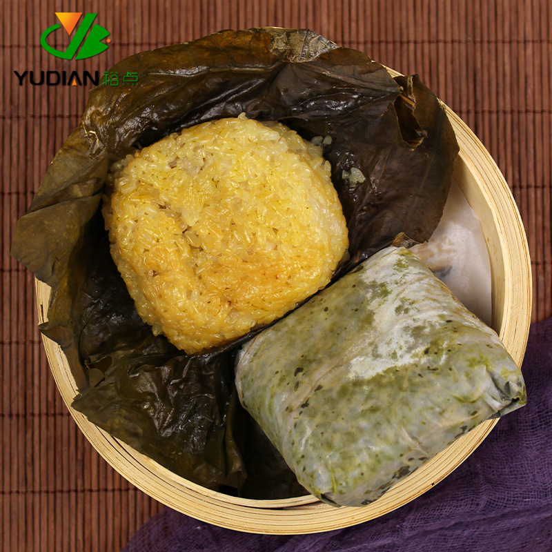 Lotus-flavored glutinous rice chicken zongzi convenient quick meal breakfast semi-finished product, heat and eat, Guangdong morning tea snack rice package