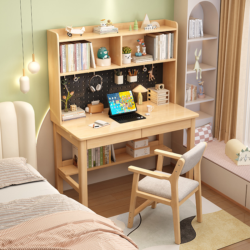 Silla de aprendizaje para niños de madera maciza, silla para bebés, escritorio y silla para estudiantes de primaria y secundaria