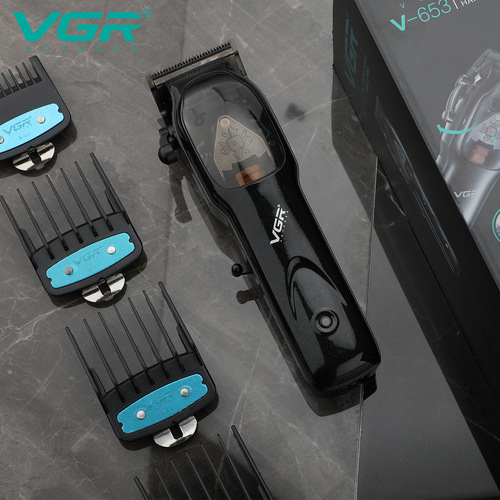 VGR653 cross-border new electric hair clipper professional razor hair salon professional rechargeable electric clipper with base