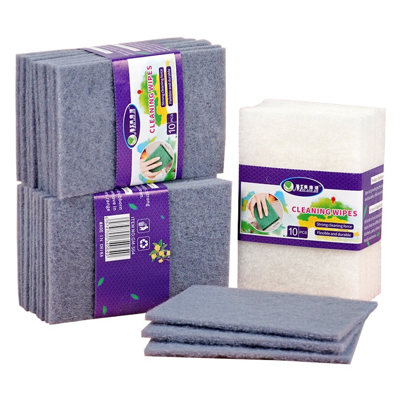 Almohadilla de fregado de color claro gris y blanco de 0,6 cm, toalla para platos, cocina, hogar, olla para lavar platos, descontaminación, paño de limpieza, toallita