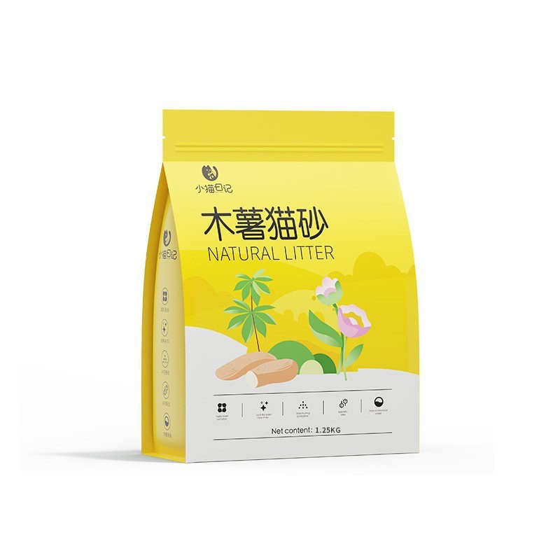 Arena para gatos de yuca, diario de gatito, desodorización, sin polvo, fuerte absorción de agua, plantas de fondo antiadherentes, arena para gatos mixta, desodorización 10 kg