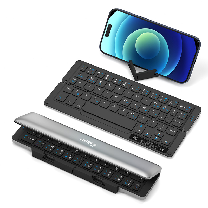 Fabrica directa de Geyes de aleación de aluminio inalámbrico Bluetooth teclado plegable Amazon explosión para regalos transfronterizos