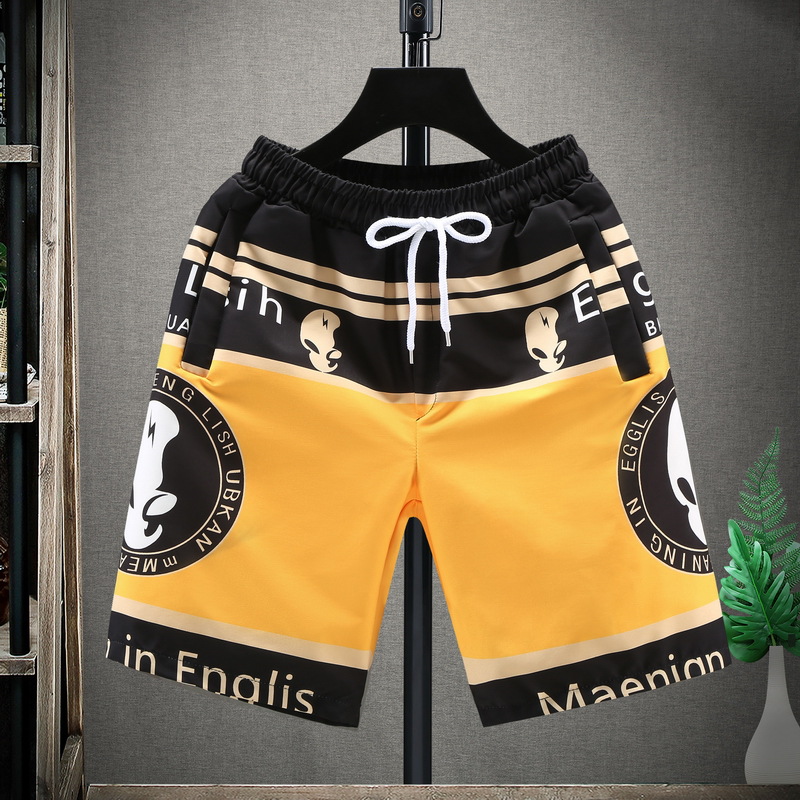 Koreanische Sommer-Shorts für Herren, lässig, modisch, bedruckt, Caprihose, vielseitig einsetzbar, lockere Strandhose_voghion.com