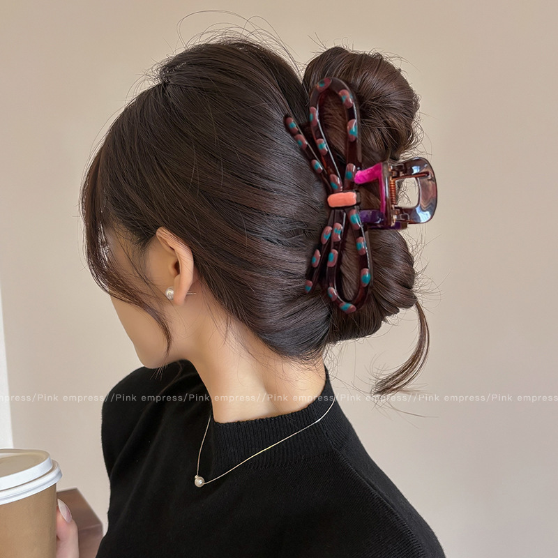 ドーパミンコントラストカラーグリッパー女性のかわいい多用途ヘアピン韓国スタイルのハイエンドヘアピン 2025 新しいアクリルヘアアクセサリー|undefined