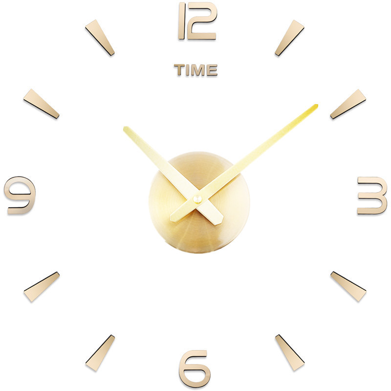 Reloj de sala de estar Amazon creativo DIY etiqueta de la pared reloj 3D tridimensional europeo simple gran reloj de pared sala de estar Reloj de pared de estudio