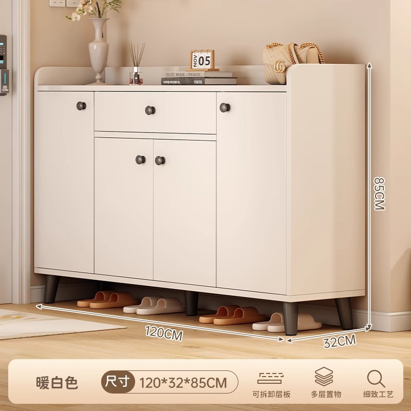 Armario de zapatos doméstico nuevo tipo 2025 explosión interior almacenamiento integrado armario contra la pared armario portail rack de zapatos