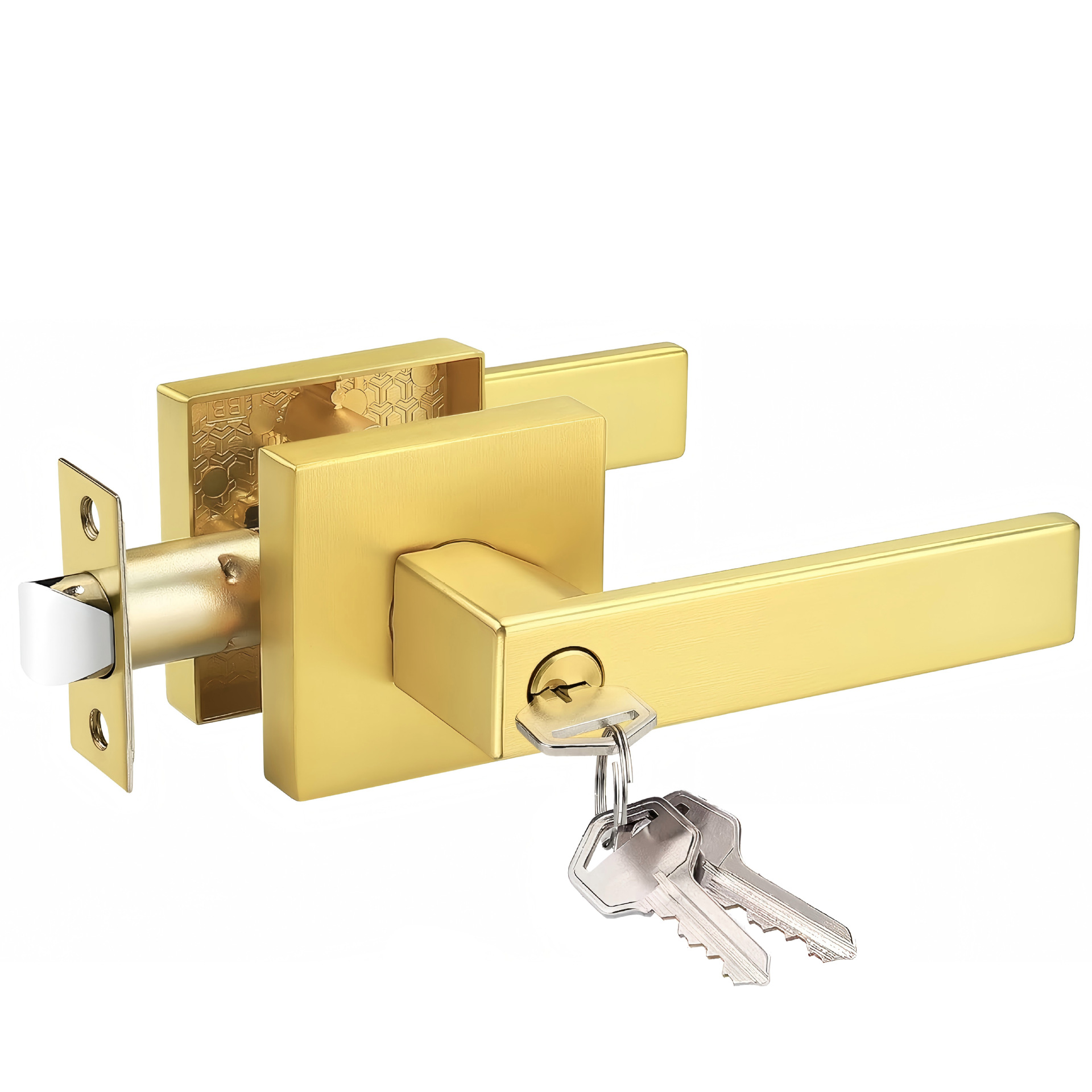 도어 키 기능 사금 금 입구/입력 새틴 황동