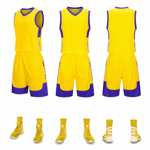 Basketball Suit Set Men's and Women's Team Uniform Student Competition Training Basketball Clothes Children's Printed Sport Vest Trendy Summer 