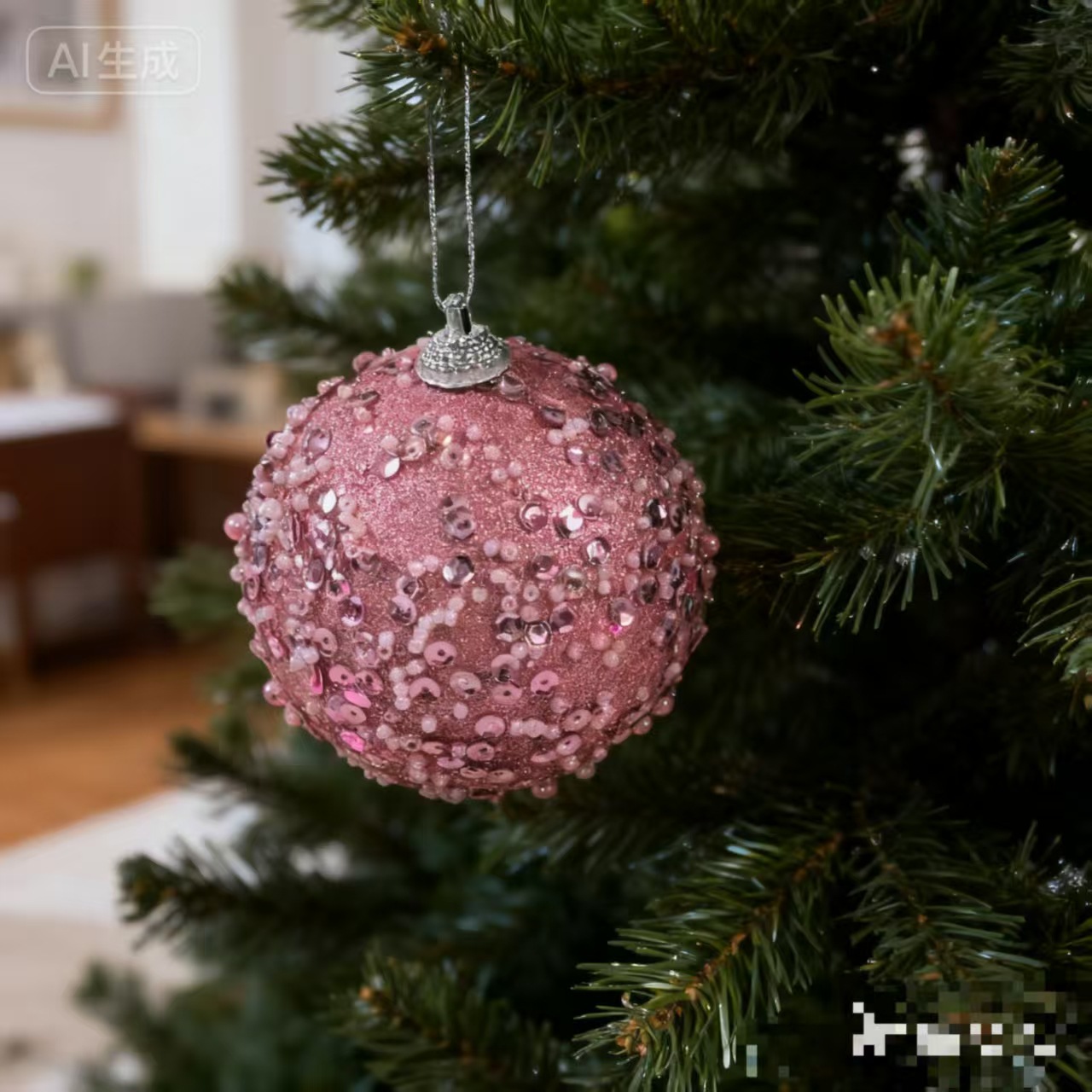 Nuevo 8CM espuma sequinilla bola de Navidad decoración de Navidad para el sitio de diseño del árbol de Navidad bola de decoración