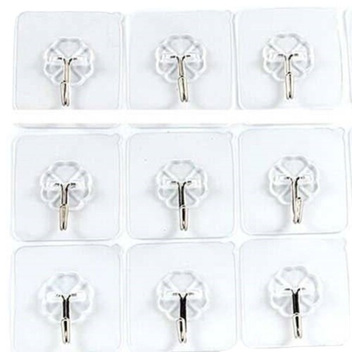 Transparent seamless hook bathroom cartoon creative door adhesive hook home kitchen punch-free strong adhesive hook