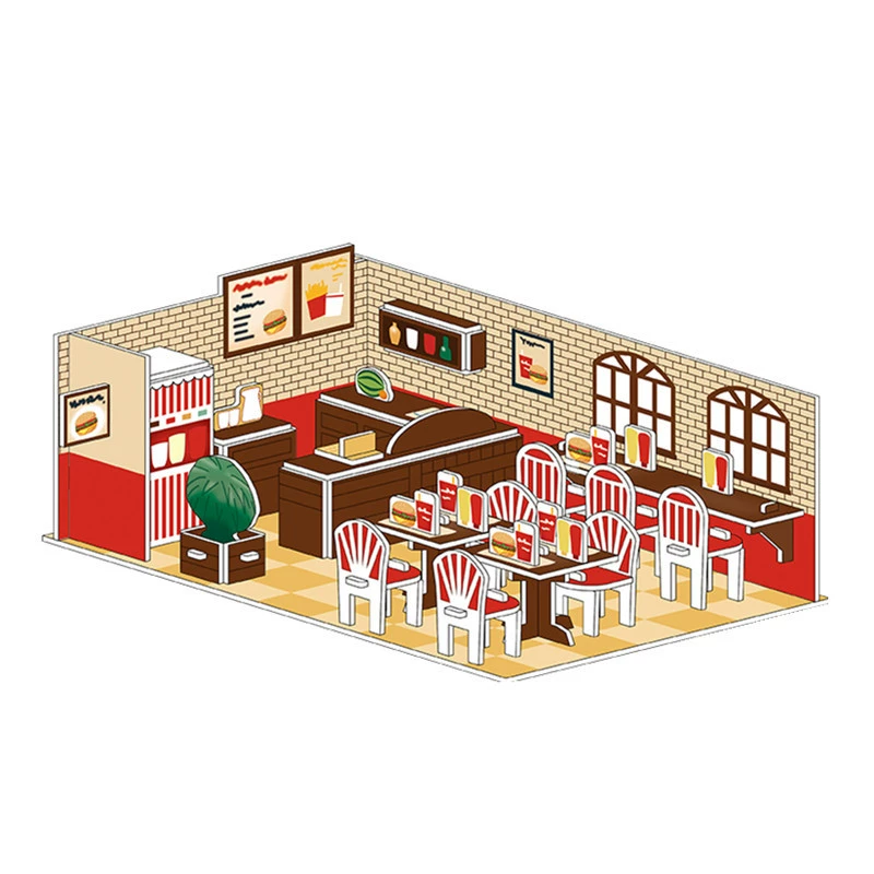 Three dimensional brainteaser, toy, house, interactive constructor, DIY, in 3d format, family style, Birthday gift