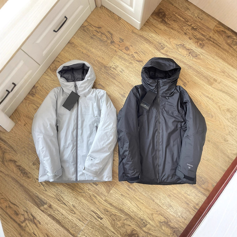 Winter Kaisi Stone Outdoor Aspen Same Style Three-Proof Hard Shell Hooded down Jacket for Men and Women Same Style Outdoor Skiing