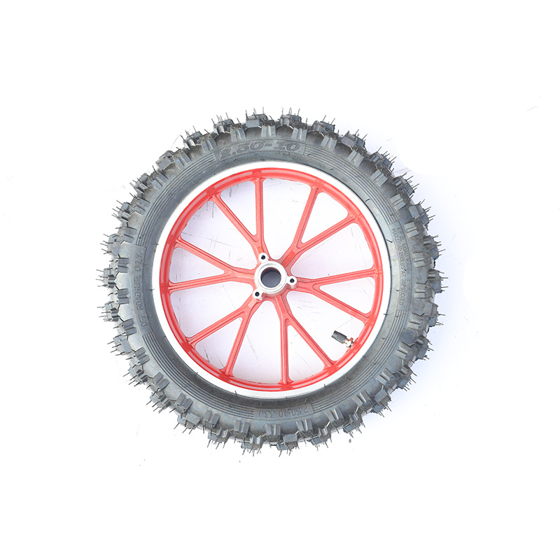 小阿波罗小利亚高赛49cc迷你越野摩托车2.50-10寸内外轮胎轮毂