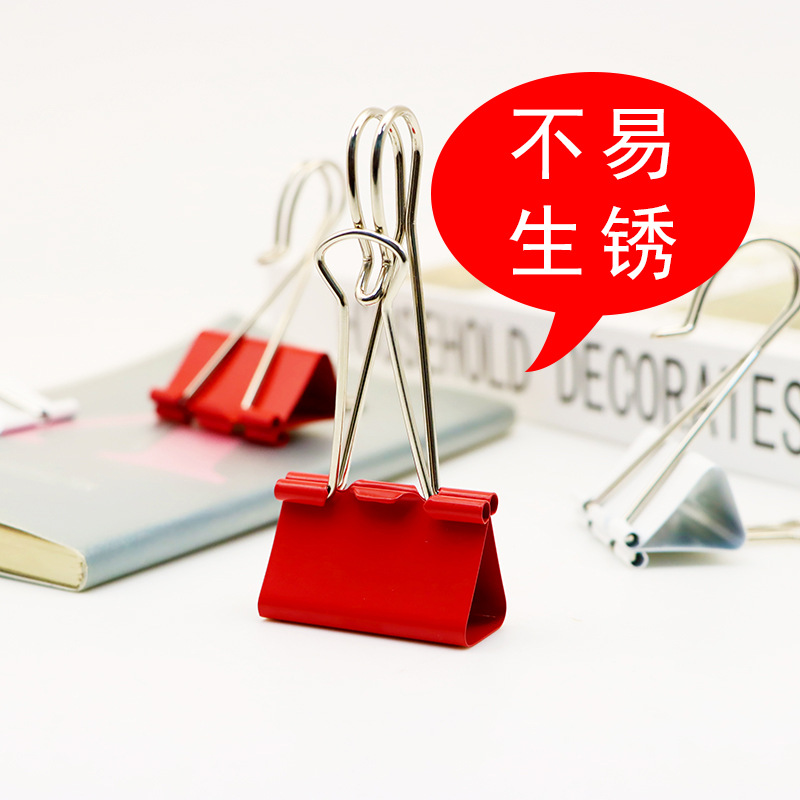 크리에이티브 크리스마스 레드 롱테일 클립, 중국풍 베스트셀러 사무용 대형 티켓 클립, 스완 테일 클립, 문구 클립