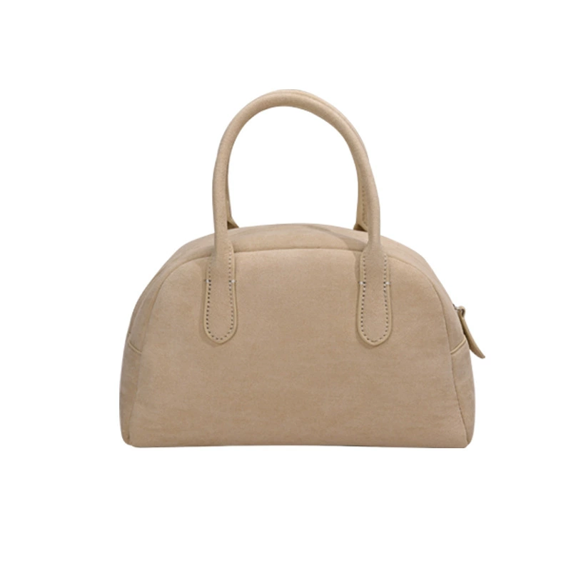Demi-season capacious shoulder bag, retro boston bag, South Korea