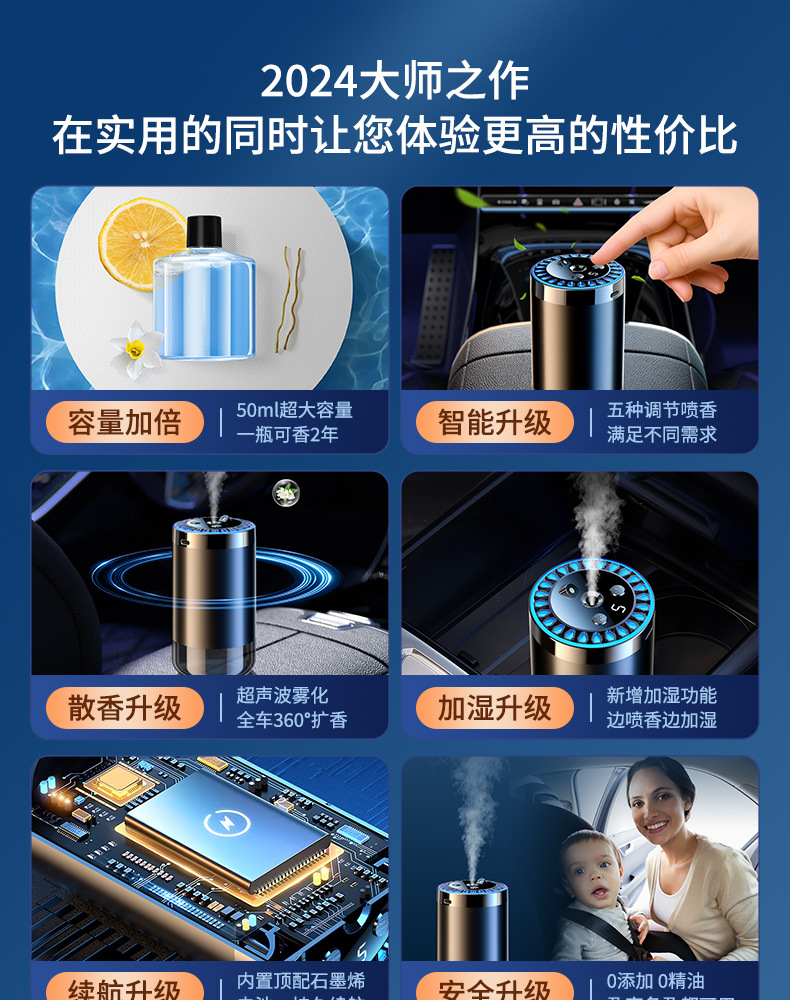 Intelligent Spray Car Aromatherapy Machine Deodorization Car Perfume Car Start-Stop Car Fragrance Internet Celebrant Car Aromatherapy