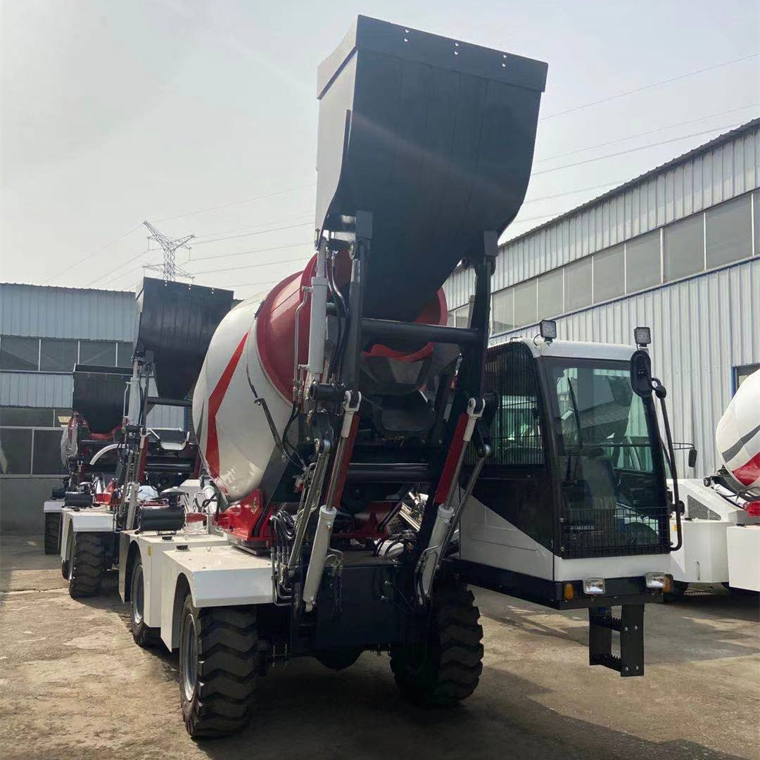 concrete mixer 水泥搅拌车 混凝土铲车搅拌 1-4m3的自上料搅拌车