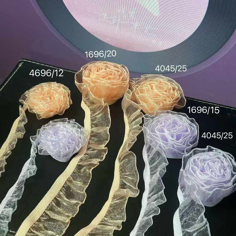 Stretch Auricularia Lace Elastic Band Transparent Yarn Auricularia Ruffled Edge DIY Collar Cuff Garment Accessories Stretch Auricularia Lace Elastic Band Transparent Yarn Auricularia Ruffled Edge DIY Collar Cuff Garment Accessories