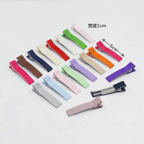 Hair Clips DIY Double Prong Screwed Ribbon Half Bow Duckbill Clips Frizzy Hair Clips Hair Accessories Headwear Accessories Wholesale