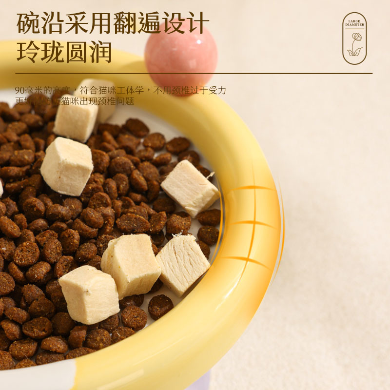 Nuevo gato taza tazón de cerámica gato y perro tazón de comida especial cachorro tazón de comida para gatos tazón de agua protección cervical venta al por mayor