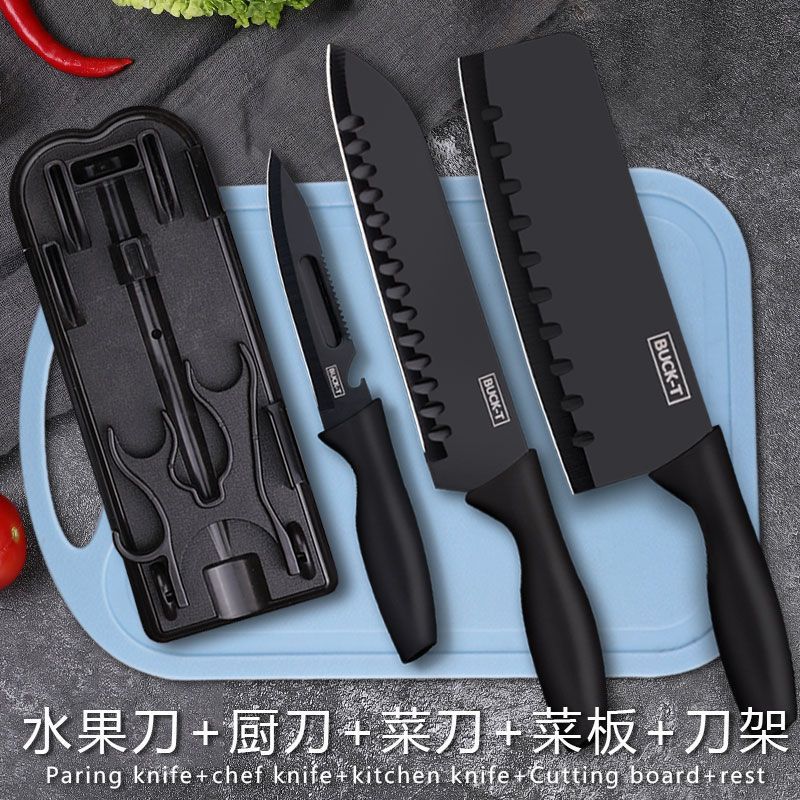 Cuchillo de corte de verduras de acero inoxidable 2 en 1 cuchillo de frutas tablero de corte set dormitorio cocina ligera cortar verduras al por mayor