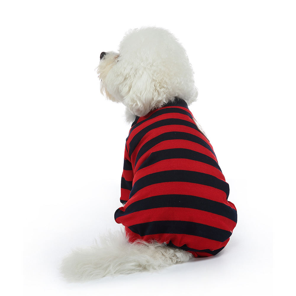 Britanska prugasta pidžama za pse za male pse pet hoodie_voghion.com