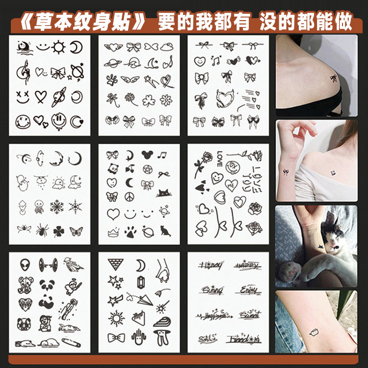Finger Stickers, Herbal Tattoo Stickers, Semi-Permanent, Fresh and Cute Juice Tattoo Stickers, Waterproof and Long-Lasting