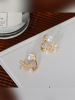 Small design advanced earrings from pearl, trend of season, flowered, light luxury style, high-quality style