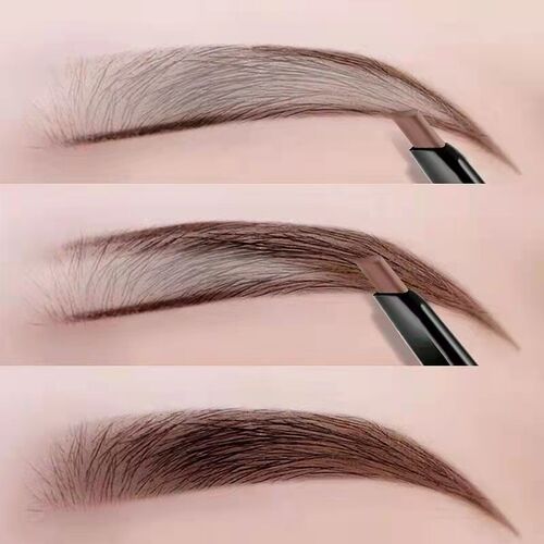 Double-ended automatic eyebrow pencil, eyebrow powder, waterproof, sweat-proof, long-lasting, not easy to smudge, beginner eyebrow brush, cosmetics, three-dimensional coloring
