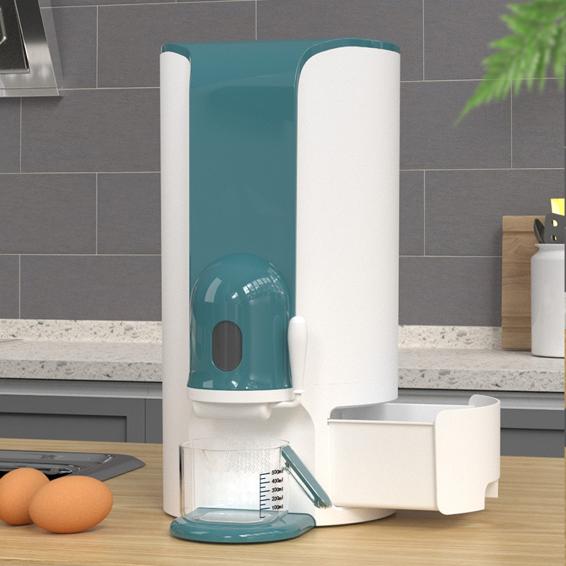 New Chinese style household Moisture-proof Pest control Pressing Rocker type Rice barrel kitchen Graduate Grain Coarse Cereals Storage Jar