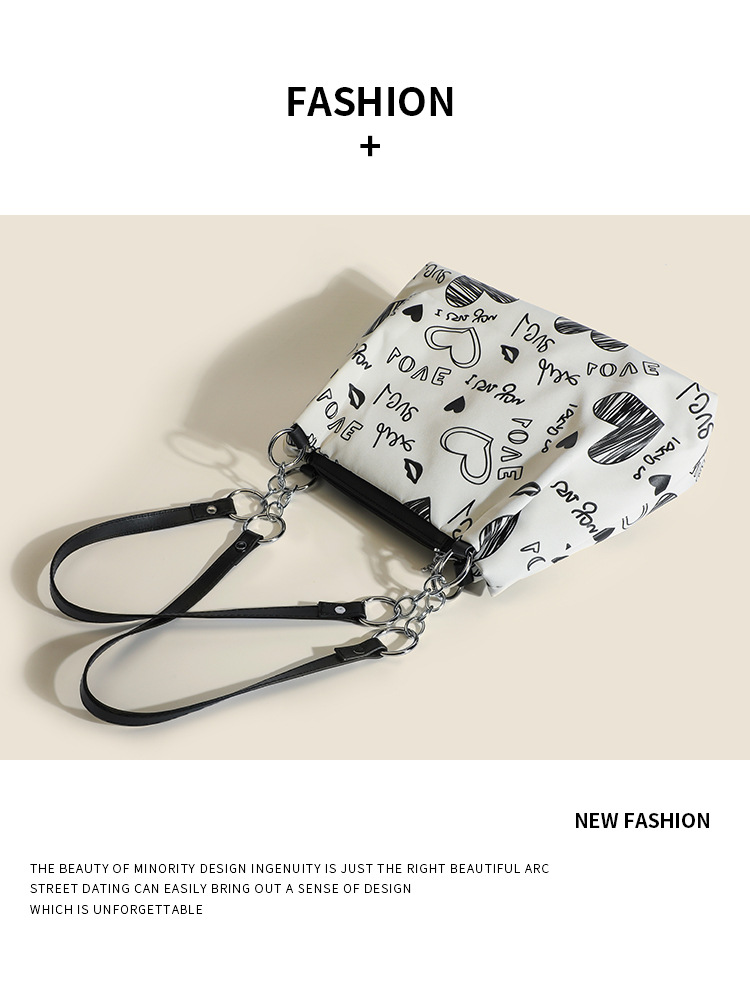 Damen Schultertasche Mit Muster Große Henkeltasche Als Shopper_voghion.com