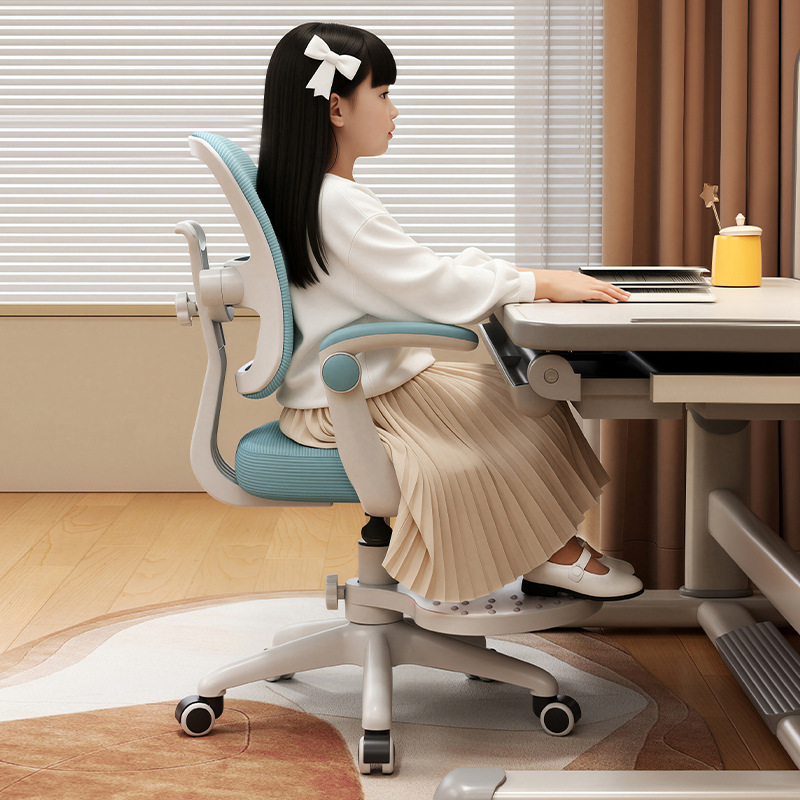 Children's Learning Chair, Primary and Secondary School Student Desk Seat, Home Writing Chair, Adjustable and Adjustable Chair for Correcting Sitting Posture