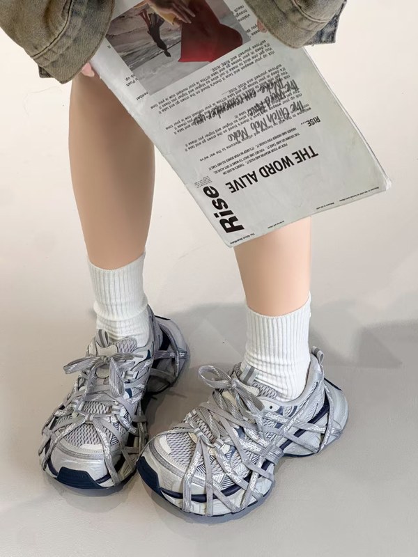 老爹鞋女2025秋季新款脏脏鞋运动鞋松糕厚底增高绑带小众休闲鞋女|undefined