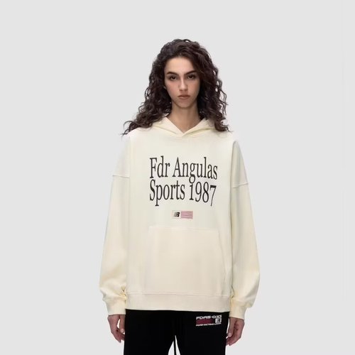 American Retro Letter Print Hooded Sweatshirt for Men and Women - Autumn/Winter Version - Loose Cap Sweatshirt with Fleece Outerwear