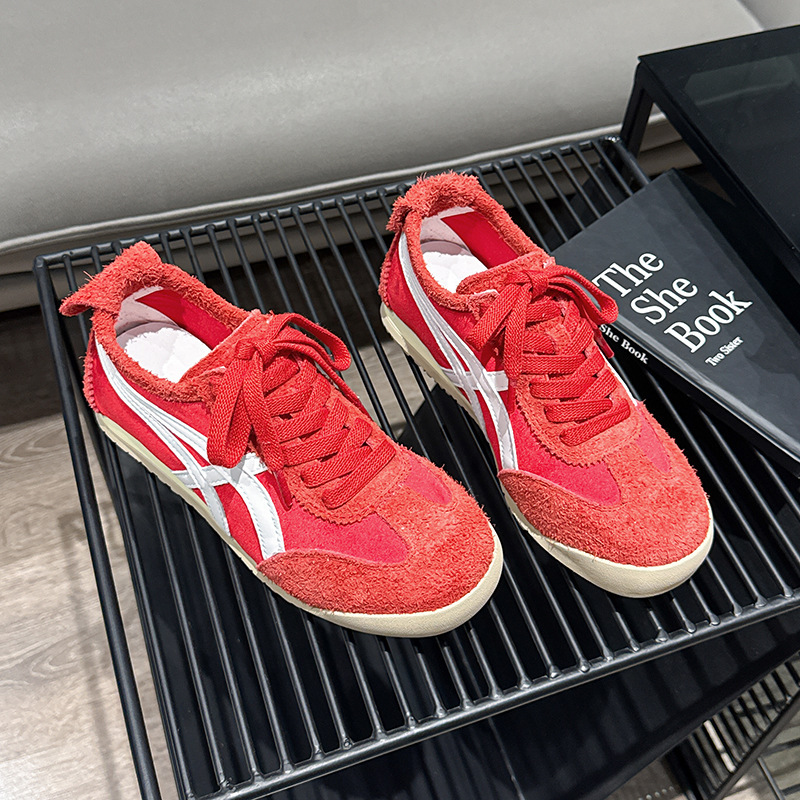 女性のための本革カジュアルスポーツシューズ 2025 春夏の新ファッションブランドレトロフラットドイツトレーニングシューズソフトソール軽量フォレストシューズ|undefined