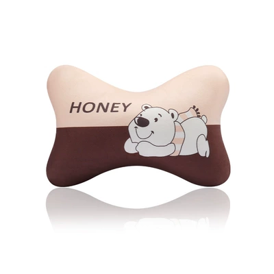 Headrest: personality creative pillow car fashion - naughty-bear-single-headrest