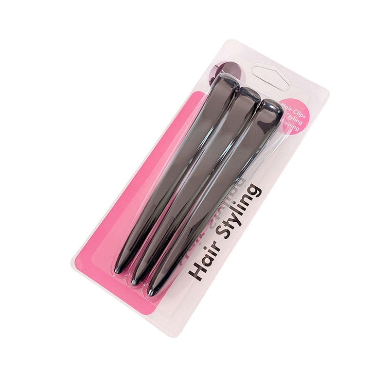 Pinza sin marcas para peinado, teñido, larga boquilla, sección de cabello, peinado formal