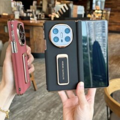 适用华为MateX6双中轴电镀折叠壳全包超薄MATEX3X5磁吸中轴腕带壳