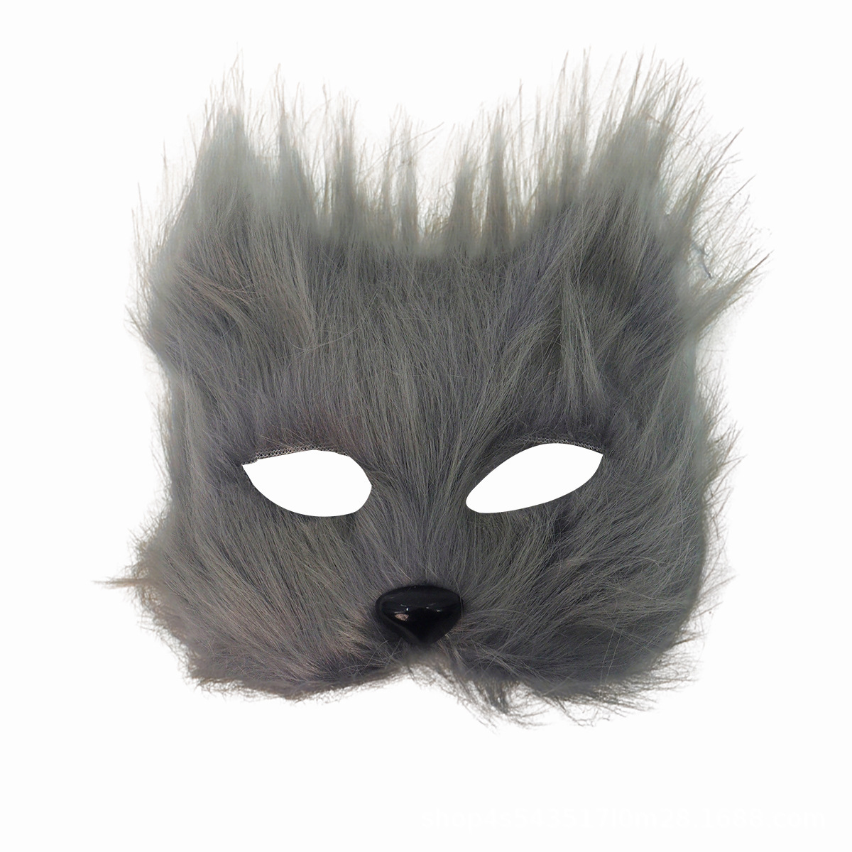 Halloween nueva máscara de gato de fuego transfronterizo props de baile de maquillaje cosplay peluche zorro mitad de cara máscara